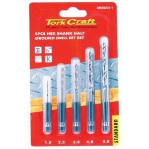 DRILL BIT SET HSS HEX SHAFT