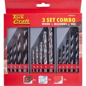 DRILL BIT 3 PER COMBO SET