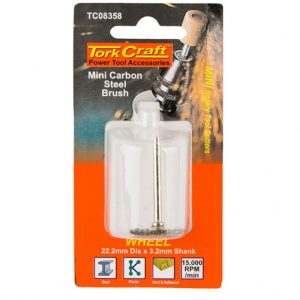 MINI CARBON STL BRUSH 22.2MM WHEEL