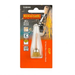 MINI BRASS BRUSH 12.7MM CUP 3.2 SHANK