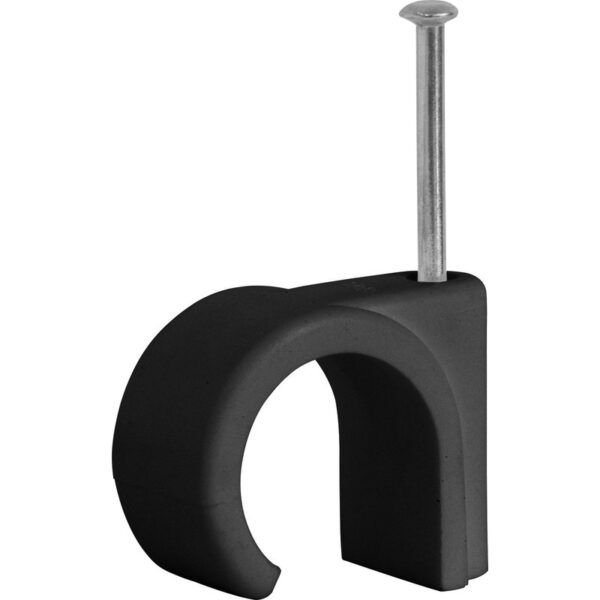 CABLE CLIPS RND 08MMX100 BLK (1.5MM)