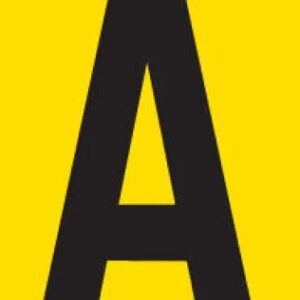 NUMBER 90MM (A) BL ON YEL