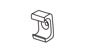 CURTAIN BRACKET CLIP-ON C-TRACK x2