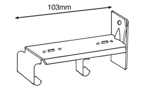 CURTAIN BRACKET DBL RAIL STEEL x2