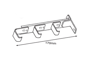 CURTAIN BRACKET RAIL TRIPLE x1