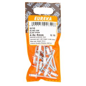 RIVET BL ALM OPEN 4.8X8MM X15