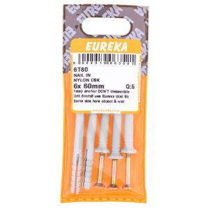 NAIL IN NYLON CSK 6X60MM X5