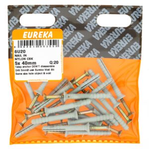 NAIL IN NYLON CSK 5X40MM X20