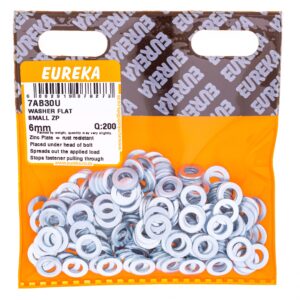 WASHER FLAT SML ZP 6MM X200