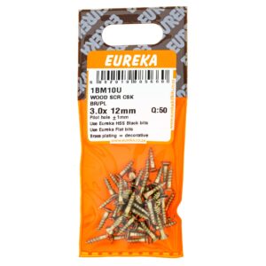 WOOD SCR CSK BP 3X12MM X50