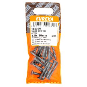 WOOD SCR CSK ST 4.5X30MM X20