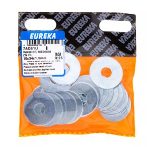 WASHER MED ZP 10X34X1.5MM X25