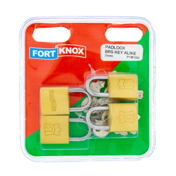 PADLOCK K/A 25MM BRASS QUAD