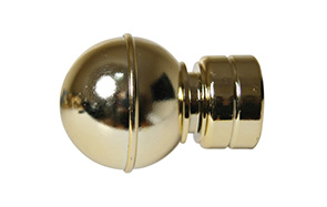 CURTAIN FINIAL BALL 16MM BRS