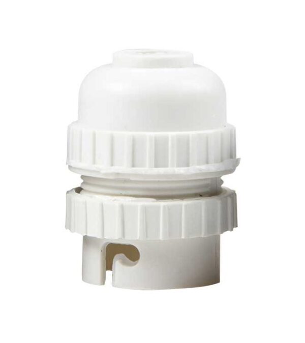 LAMP HOLDER NYLON 10MM BC WHITE