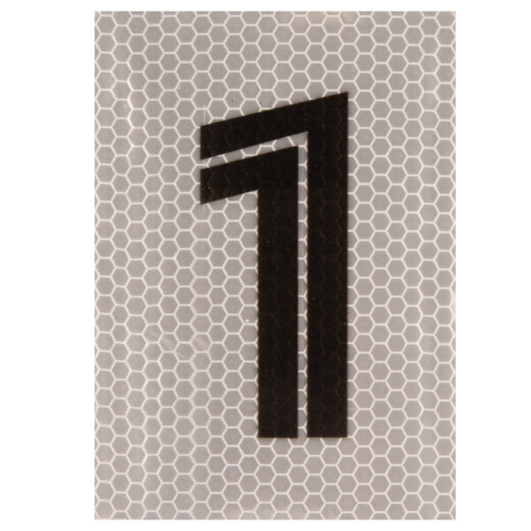 NUMBER REFLECTIVE 124MM NO.1