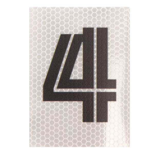 NUMBER REFLECTIVE 124MM NO.4