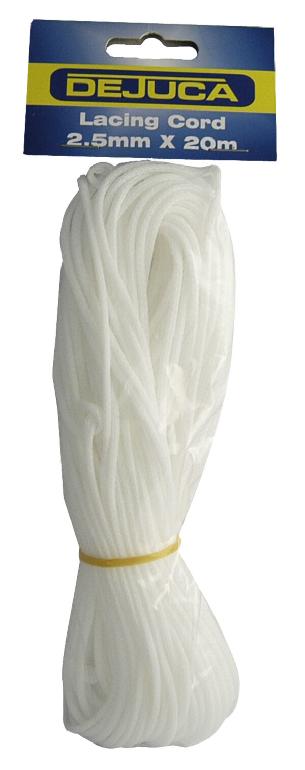 ROPE LACING-CORD 2.5X20M WHITE