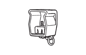 CURTAIN END CAPS ROLLO WHT X2