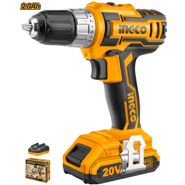 INGCO 20V PS+ C/L DRILL 45NM KIT