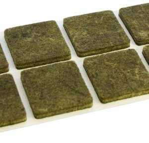 ADH.FELT PADS SQ BRN 25X25MM P8