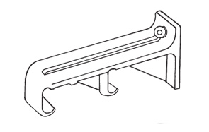 CURTAIN BRACKET RAIL DOUBLE x2