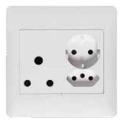 APOLLO SOCKET SGL+SCHUKO+IEC 4X4 UN-SWITCHED