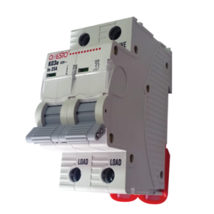 DIN RAIL 25A 2P 3KA MCB GREY TOGGLE