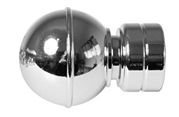 CURTAIN FINIAL BALL 16MM CHROME