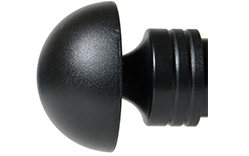 CURTAIN FINIAL ANNENE 25MM PLST BLCK 2’S