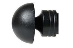 CURTAIN FINIAL RONELLE 19MM PLST BLCK 2'S