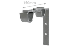 CURTAIN BRACKET FLAT STEEL 25MM DBL BENT SATIN 2’S