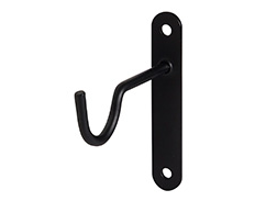CURTAIN BRACKET SINGLE HOOK 19MM BLCK