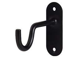 CURTAIN BRACKET SINGLE HOOK 25MM 110MM BLCK