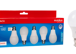 LED A60 6W B22 COOL WHITE 5 PACK