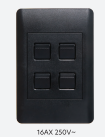 APOLLO SWITCH 4L1W 2X4 BLACK