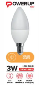 LED CANDLE 3W E14 WW POWERUP