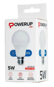 LED A55 GLS 5W B22 CW POWERUP