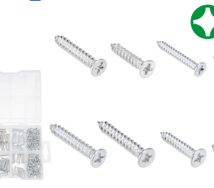 KIT SCREW SELF TAP COUNTER 200 PIECE